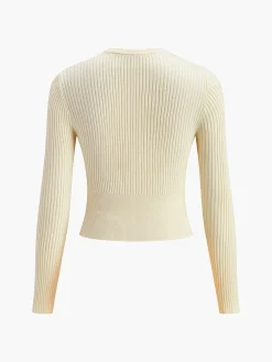 COMMENSE 2 in 1 Beaded Cinched Waist Sweater* Knitwear|Tops