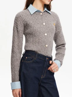 COMMENSE 2 in 1 Button Knit Top* Sweater Tops|Sweaters & Cardigans