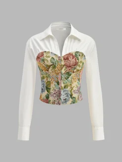 COMMENSE 2 in 1 Jacquard Polo Shirt* Blouses & Shirts|Tops