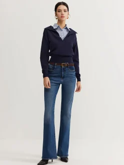 COMMENSE 2 in 1 Leisure Lapel Knit Top* Sweater Tops|Sweaters & Cardigans