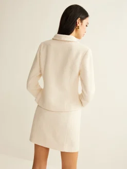 COMMENSE 3/4 Length Sleeve Tweed Blazer* Outerwear|Blazers