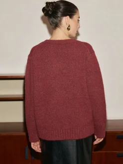 COMMENSE Adjustable Scarf Wool-Blend Sweater* Sweater Tops|Sweaters & Cardigans