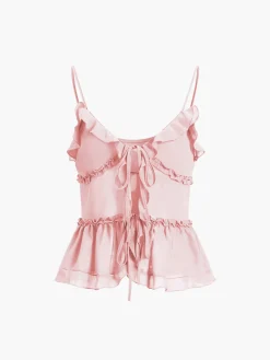 COMMENSE Aegean Sea Tied Fly Away Top* Tank Tops & Camis|Tops