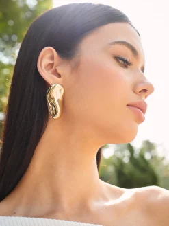 COMMENSE Asymmetric Chunky Stud Earrings* Accessories