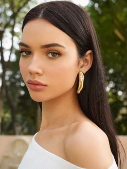 COMMENSE Asymmetric Chunky Stud Earrings* Accessories