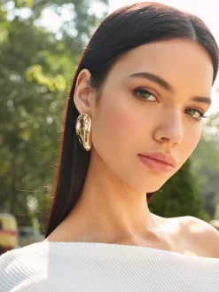 COMMENSE Asymmetric Chunky Stud Earrings* Accessories