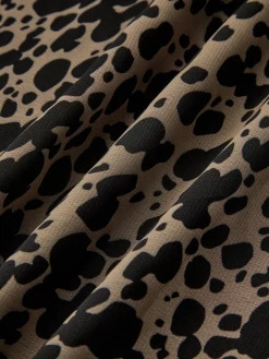 COMMENSE Asymmetric Collar Printed Short Dress* Casual Dresses|Work Dresses
