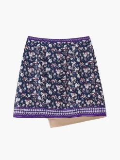 COMMENSE Asymmetric Floral Printed Mini Skirt* Skirts|Bottoms