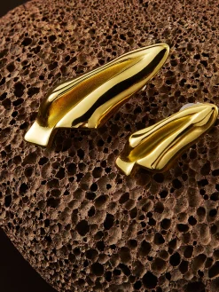 COMMENSE Asymmetric Paper Airplane Pleated Earrings* Earrings|Accessories