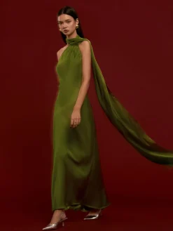 COMMENSE Asymmetrical Backless Satin Dress* Casual Dresses|Cocktail & Party Dresses