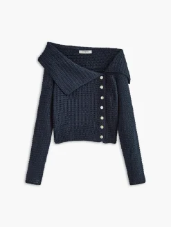 COMMENSE Asymmetrical Breasted Knit Top* Sweater Tops|Sweaters & Cardigans