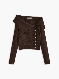 COMMENSE Asymmetrical Breasted Knit Top* Sweater Tops|Sweaters & Cardigans