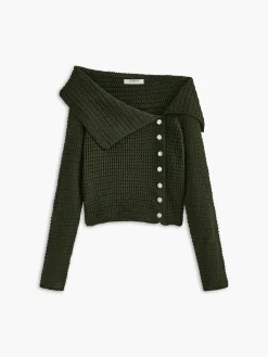 COMMENSE Asymmetrical Breasted Knit Top* Sweater Tops|Sweaters & Cardigans