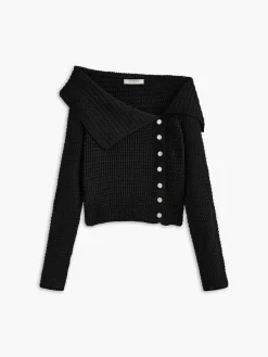 COMMENSE Asymmetrical Breasted Knit Top* Sweater Tops|Sweaters & Cardigans