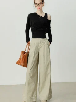COMMENSE Asymmetrical Cold Shoulder Sweater Co-ords* Sweater Tops|Sweaters & Cardigans