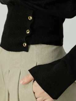 COMMENSE Asymmetrical Cold Shoulder Sweater Co-ords* Sweater Tops|Sweaters & Cardigans