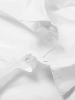 COMMENSE Asymmetrical Cotton Crop Shirt* Crop Tops|Blouses & Shirts