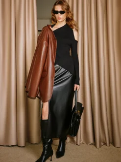 COMMENSE Asymmetrical Cutout Slim Sweater* Knitwear|Tops