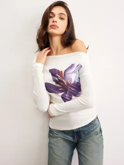 COMMENSE Asymmetrical Floral Printed Top* T-shirts|Tops