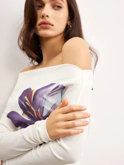 COMMENSE Asymmetrical Floral Printed Top* T-shirts|Tops