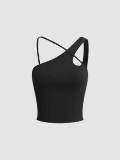COMMENSE Asymmetrical Halter Tank Top* Sweater Tops|Tank Tops & Camis