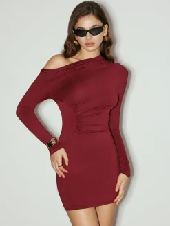 COMMENSE Asymmetrical Hip-Covering Short Dress* Casual Dresses|Work Dresses