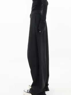 COMMENSE Asymmetrical Layer Button Wide Leg Dress Pants* Wide Leg|Pants