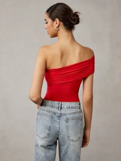 COMMENSE Asymmetrical One Shoulder T-Shirt* T-shirts|Tops