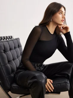 COMMENSE Asymmetrical Panel Jersey Top* T-shirts|Tops