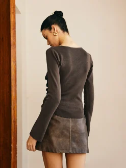 COMMENSE Asymmetrical Pleated Slim Sweater* Sweater Tops|Sweaters & Cardigans