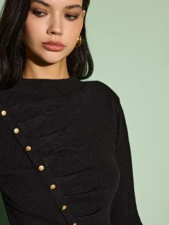 COMMENSE Asymmetrical Split Skinny Sweater* Knitwear|Tops