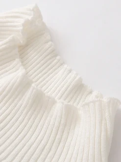 COMMENSE Asymmetrical Trim Mock Neck Sweater* Sweater Tops|Sweaters & Cardigans