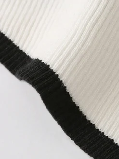 COMMENSE Asymmetrical Trim Mock Neck Sweater* Sweater Tops|Sweaters & Cardigans