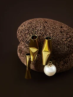 COMMENSE Asymmetrical Tube Pearl Drop Earrings* Earrings|Accessories