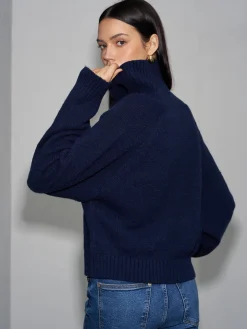 COMMENSE Asymmetrical Turtleneck Plain Sweater* Sweater Tops|Sweaters & Cardigans