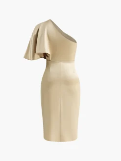 COMMENSE Asymmetrical Zipper Pleated Dress* Vacation Dresses|Summer Dresses
