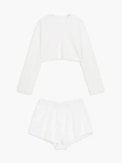 COMMENSE Athleisure Long Sleeve Three Piece Shorts Set* Shorts Sets|Long Sleeve Sets
