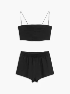 COMMENSE Athleisure Long Sleeve Three Piece Shorts Set* Shorts Sets|Long Sleeve Sets