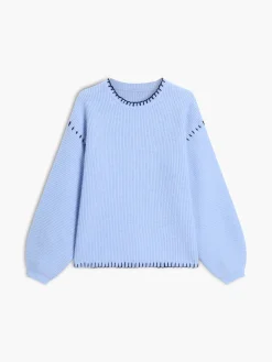 COMMENSE Baby Blue Pullover Sweater* Sweater Tops|Sweaters & Cardigans