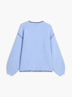 COMMENSE Baby Blue Pullover Sweater* Sweater Tops|Sweaters & Cardigans