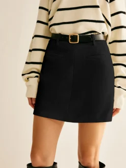 COMMENSE Back Zipper A Line Skirt Without Belt* Skirts|Bottoms