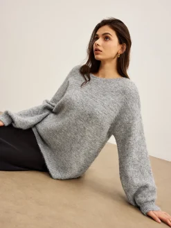 COMMENSE Backless Bow Shift Sweater* Sweater Tops|Sweaters & Cardigans