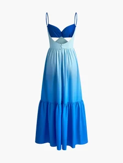 COMMENSE Backless Cutout Cami Long Dress* Cocktail & Party Dresses|Vacation Dresses
