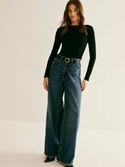 COMMENSE Backless Long Sleeve Tie T-Shirt* T-shirts|Tops