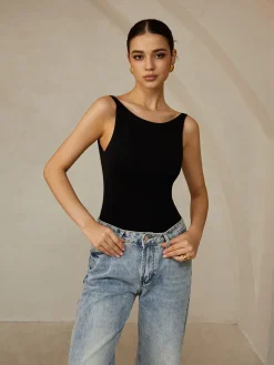 COMMENSE Backless Sleeveless Bodysuit* Bodysuits|Bodysuits