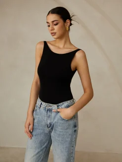 COMMENSE Backless Sleeveless Bodysuit* Bodysuits|Bodysuits