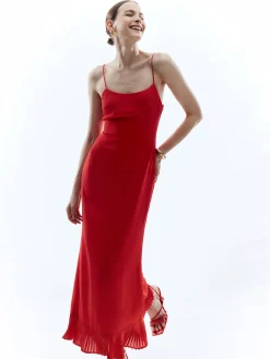 COMMENSE Backless Sleeveless Solid Long Dress* Cocktail & Party Dresses|Summer Dresses