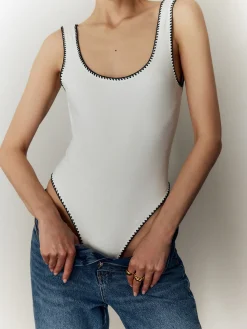 COMMENSE Backless Slim Low Cut Bodysuit* Bodysuits|Bodysuits