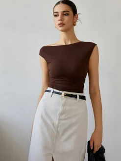 COMMENSE Backless Tie Back T-Shirt* T-shirts|Tops