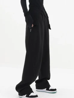 COMMENSE Baggy Solid Wide Leg Pants* Wide Leg|Pants